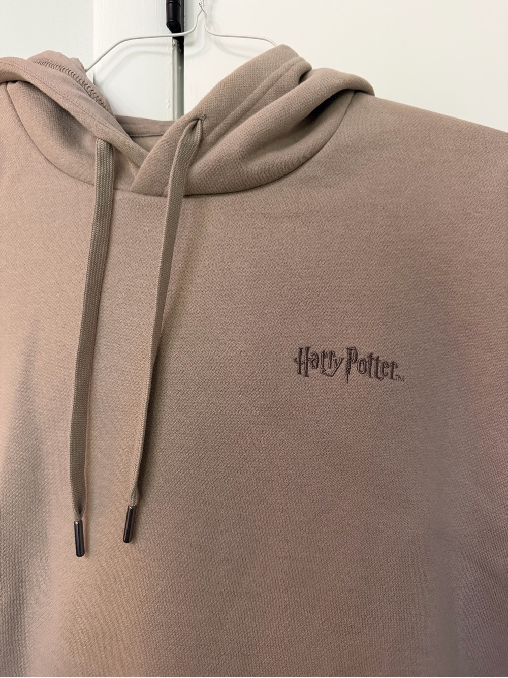 Harry Potter Cropped Hoodie - Women's Taupe Relaxed Pullover - Picture 2 of 14